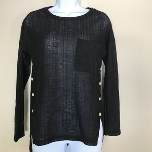 Fab’rik black sweater with button accents. Size S